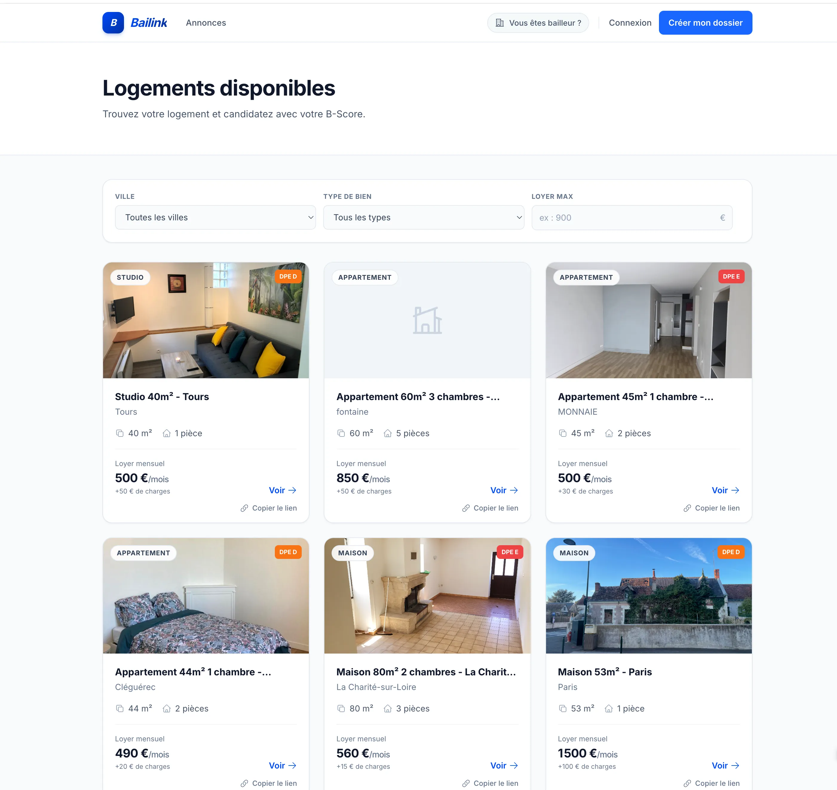 Bailink - SaaS de screening locatif pour bailleurs - illustration 2