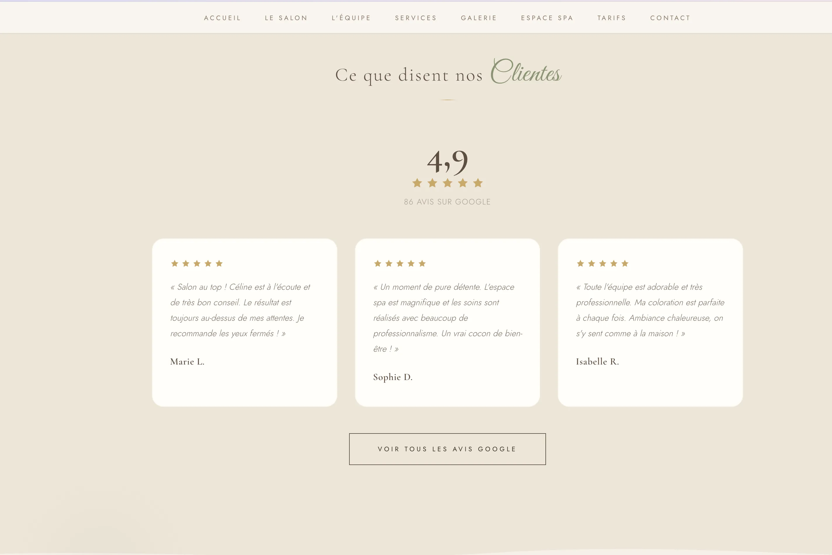 Cel'In Coiff - Site vitrine coiffeuse - illustration 3